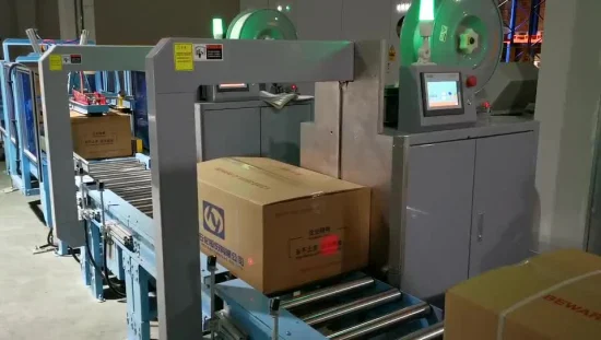 Automatische Umreifungsmaschine, kundenspezifische Bogengrößen-Verpackungsmaschine für Hochleistungsprodukte
